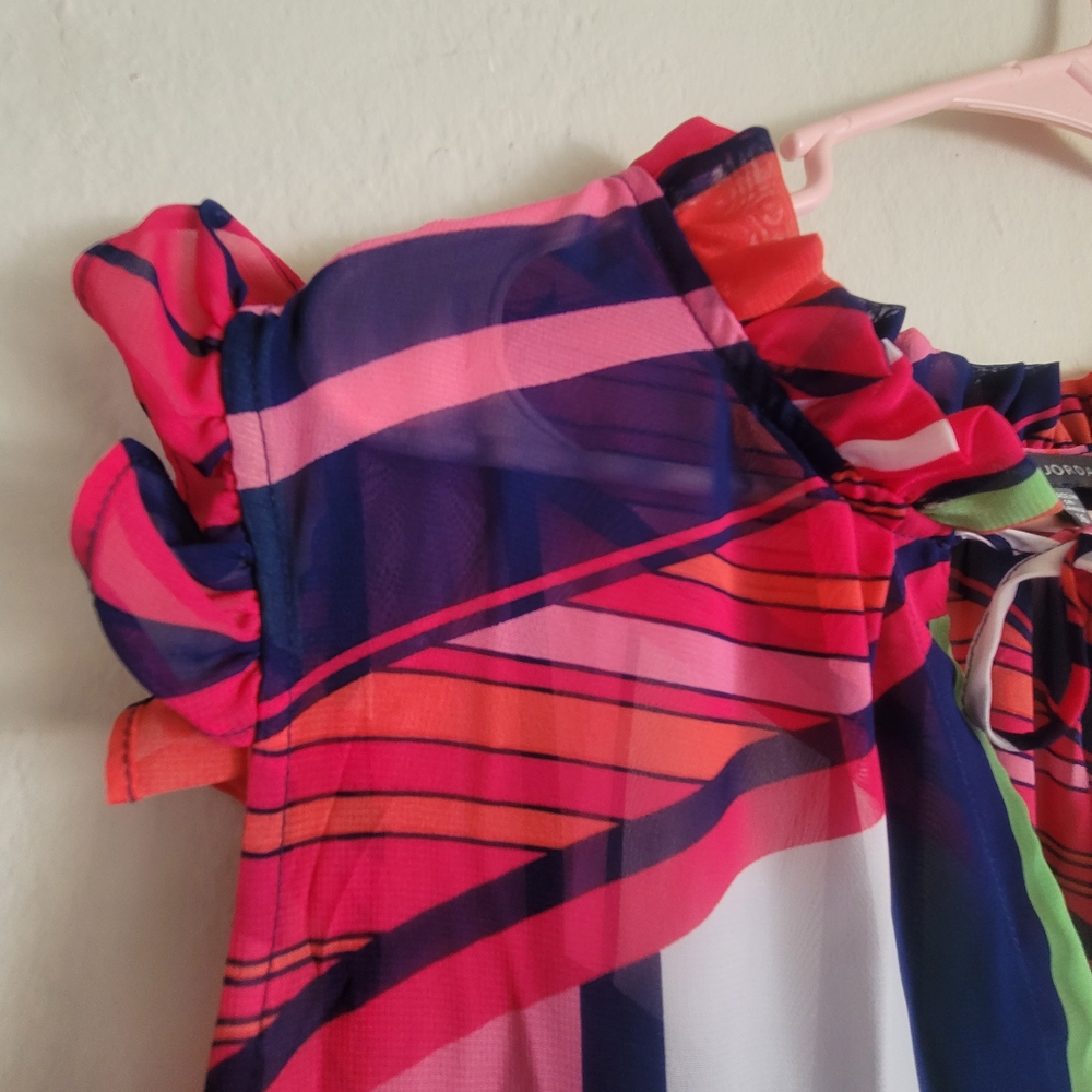NWT Julia Jordan Vibrant Multicolor Midi Dress Size 16 - Picture 7 of 16